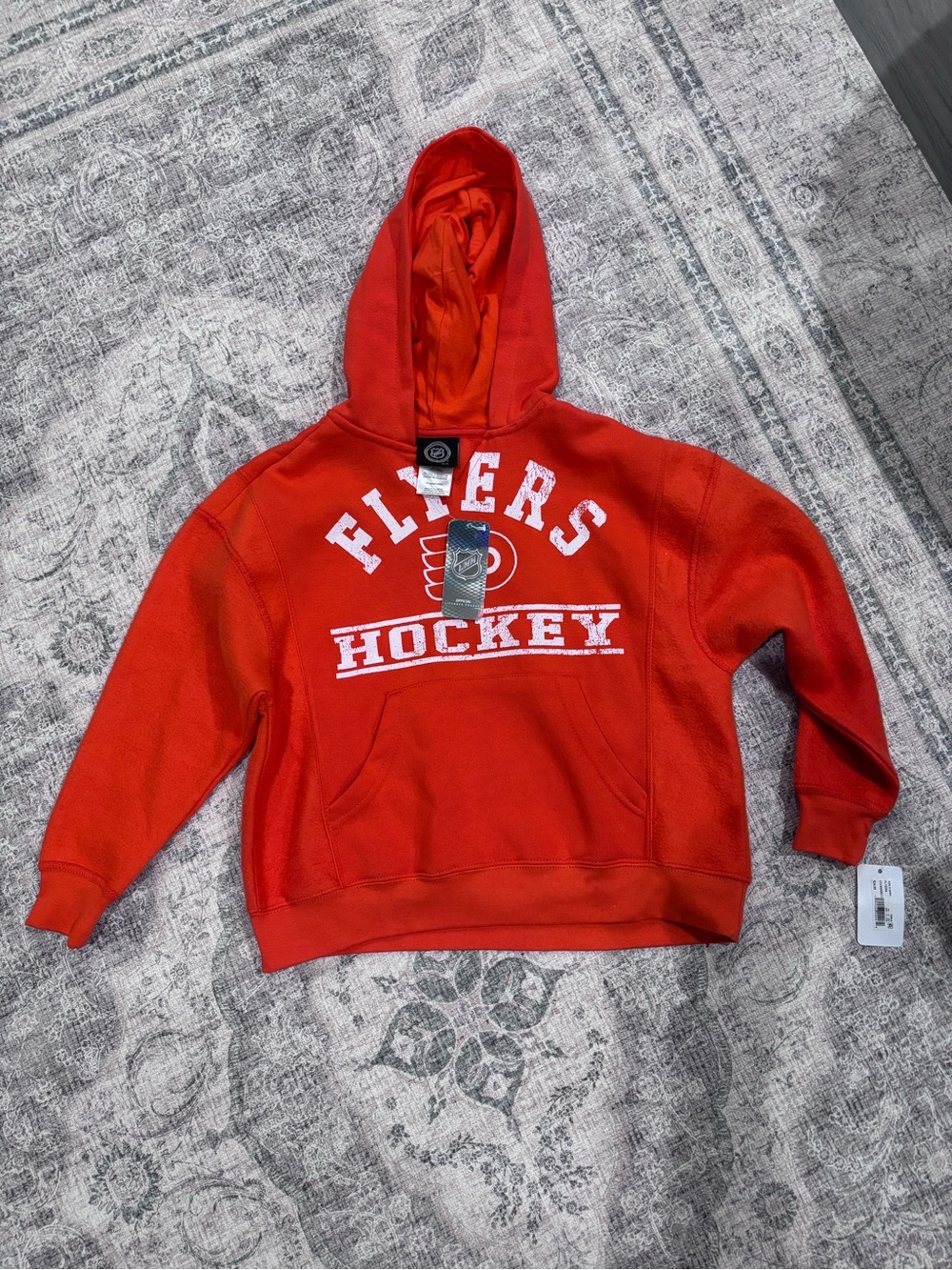 NHL Orange Flyers Hockey Kids Hoodie Size Small, 6/6x, Brand New with Tags